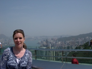 Me at the top of The Peak in Hong Kong